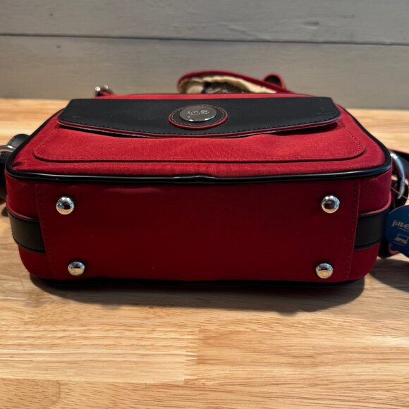 NWT JILL-E DESIGNS RED leather CAMERA SHOULDER Photography Compact System BAG - Picture 12 of 16